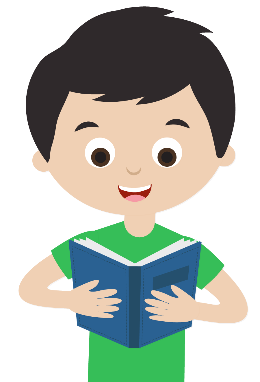 Child reading a book