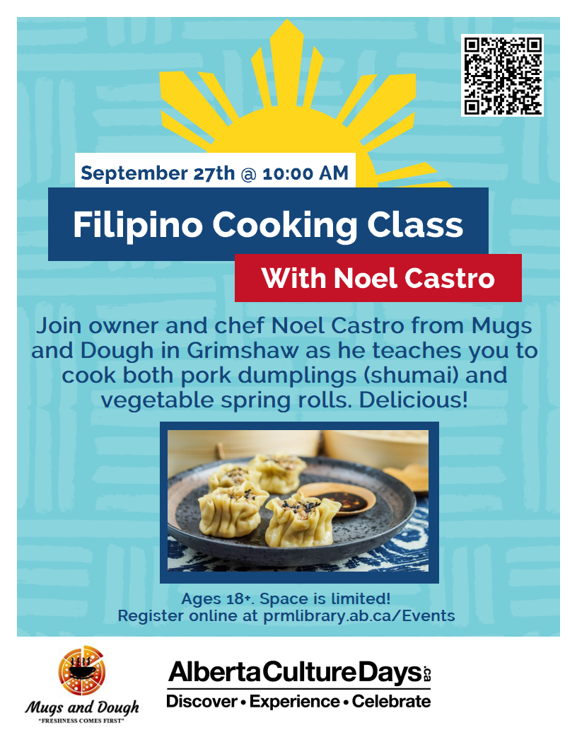 Filipino Cooking Class with Noel Castro - September 27 at 10am. Filipino Cooking Class with Noel Castro - September 27 at 10am.