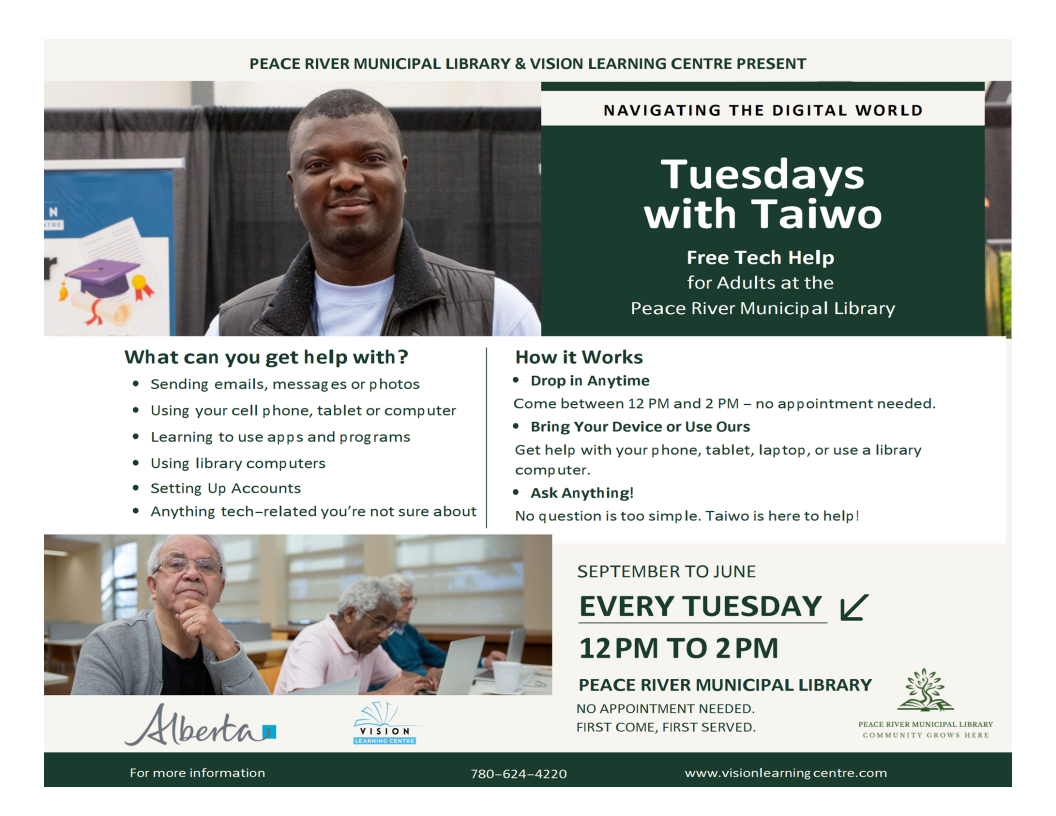 Tuesdays with Taiwo (Tech Help) - Tuesdays from 12 to 2pm. Tuesdays with Taiwo (Tech Help) - Tuesdays from 12 to 2pm.