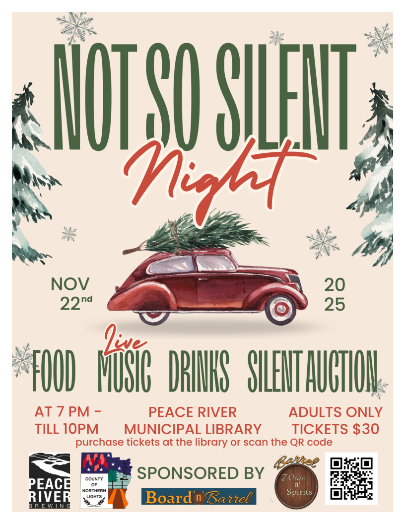 Not So Silent Night - November 22 from 7 to 10 pm. Ticketed event.