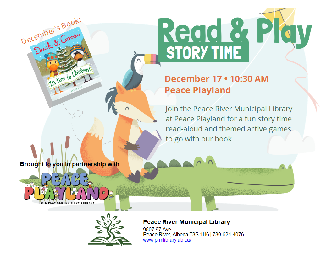 Read & Play at Peace Playland - October 15 at 10:30am. Read & Play at Peace Playland - October 15 at 10:30am.