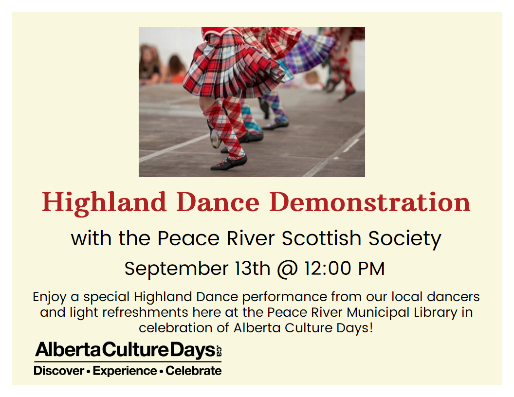 Highland Dance Demonstration - September 13 at 12pm. Highland Dance Demonstration - September 13 at 12pm.