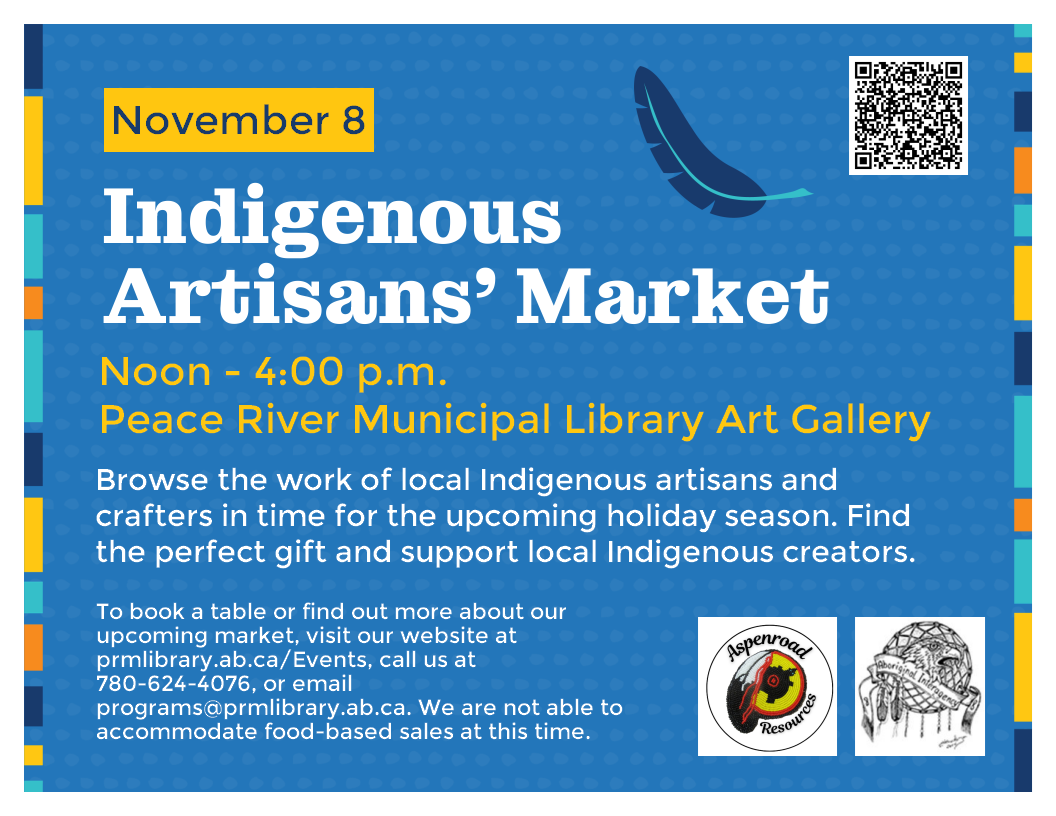 Indigenous Artisan's Market - November 8 from 12 to 4pm.