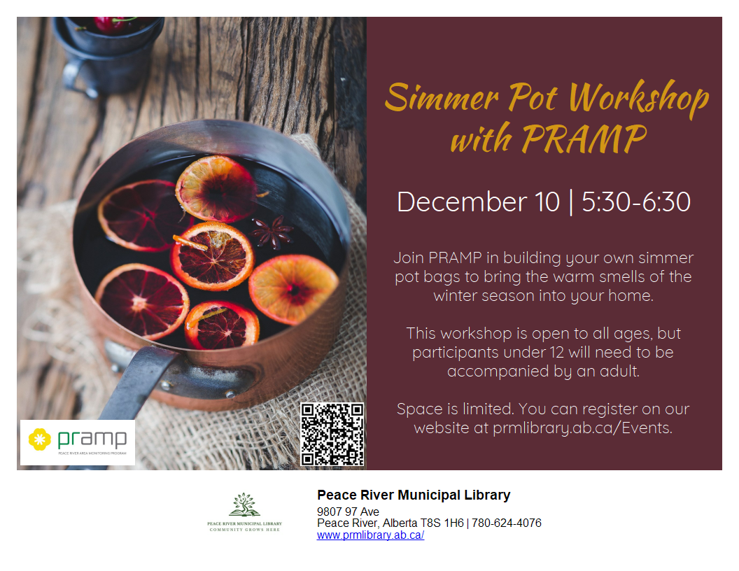 Simmer Pot Workshop with PRAMP - December 10 at 5:30pm. Simmer Pot Workshop with PRAMP - December 10 at 5:30pm.