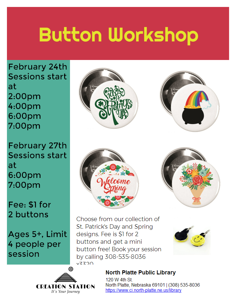 Mini-Button Workshop Poster