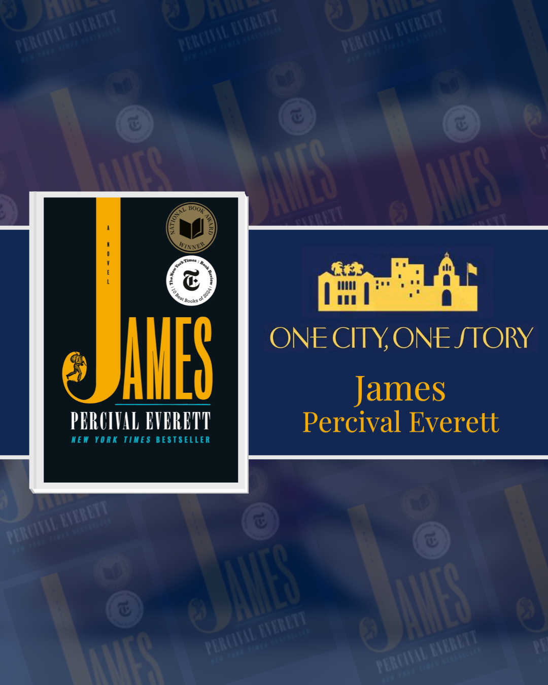 One City One Story poster for James by Percival Everett One City One Story poster for James by Percival Everett