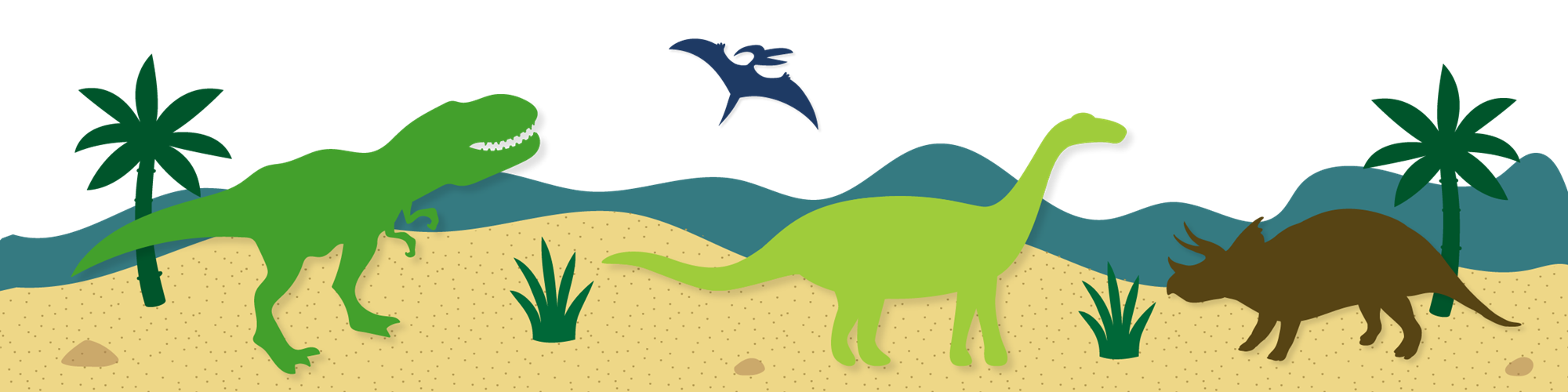 Backgrounds - Dinosaurs - Bottom Border