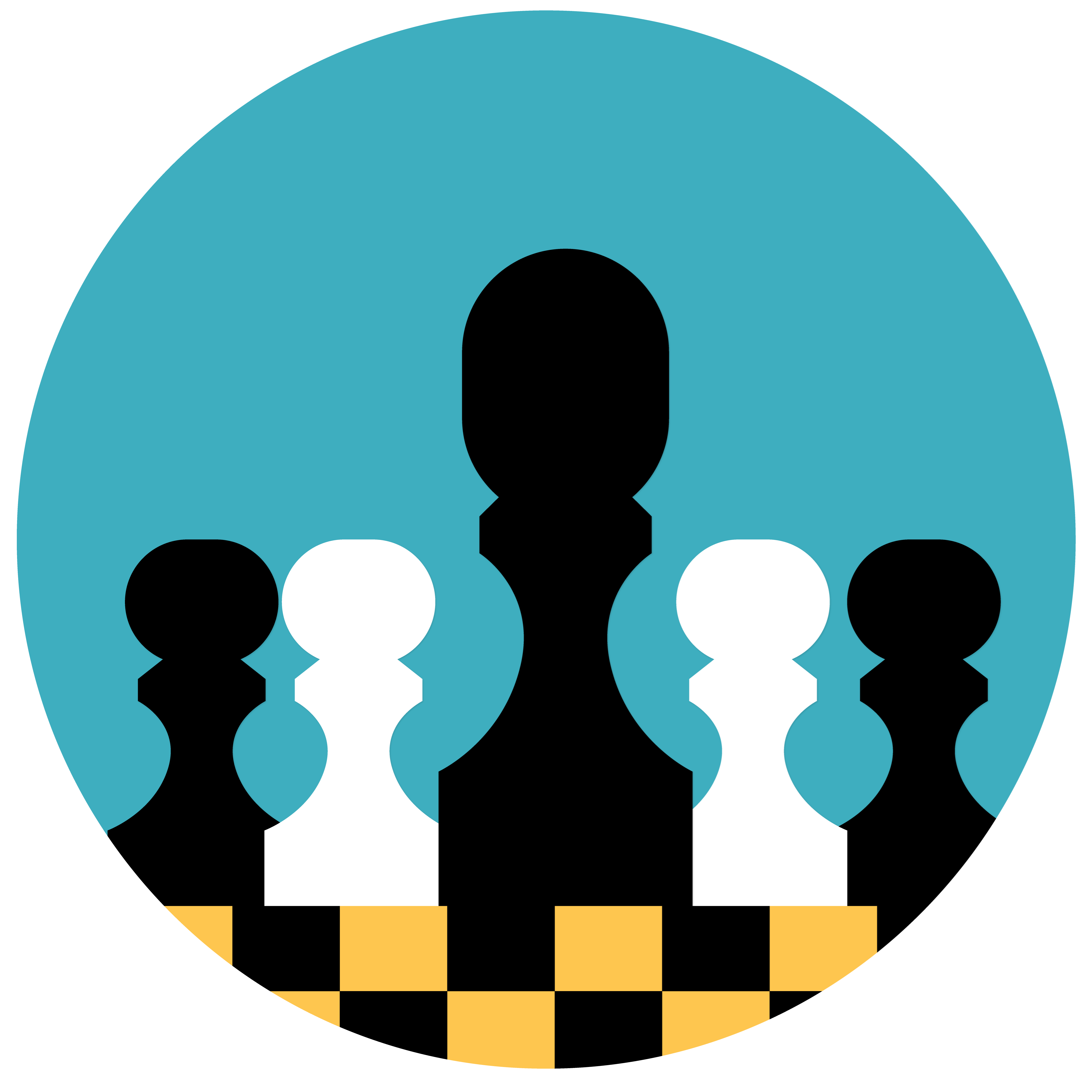 black and white chess pieces