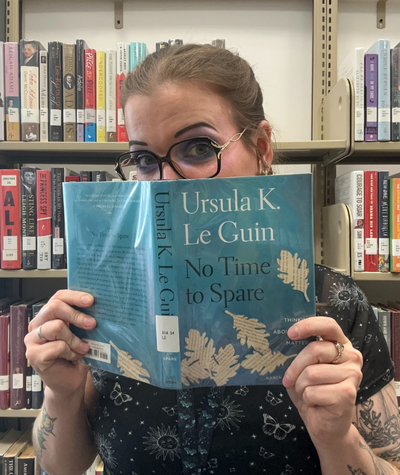 Staff holding The Buffalo Hunter by Stephen Graham Jones