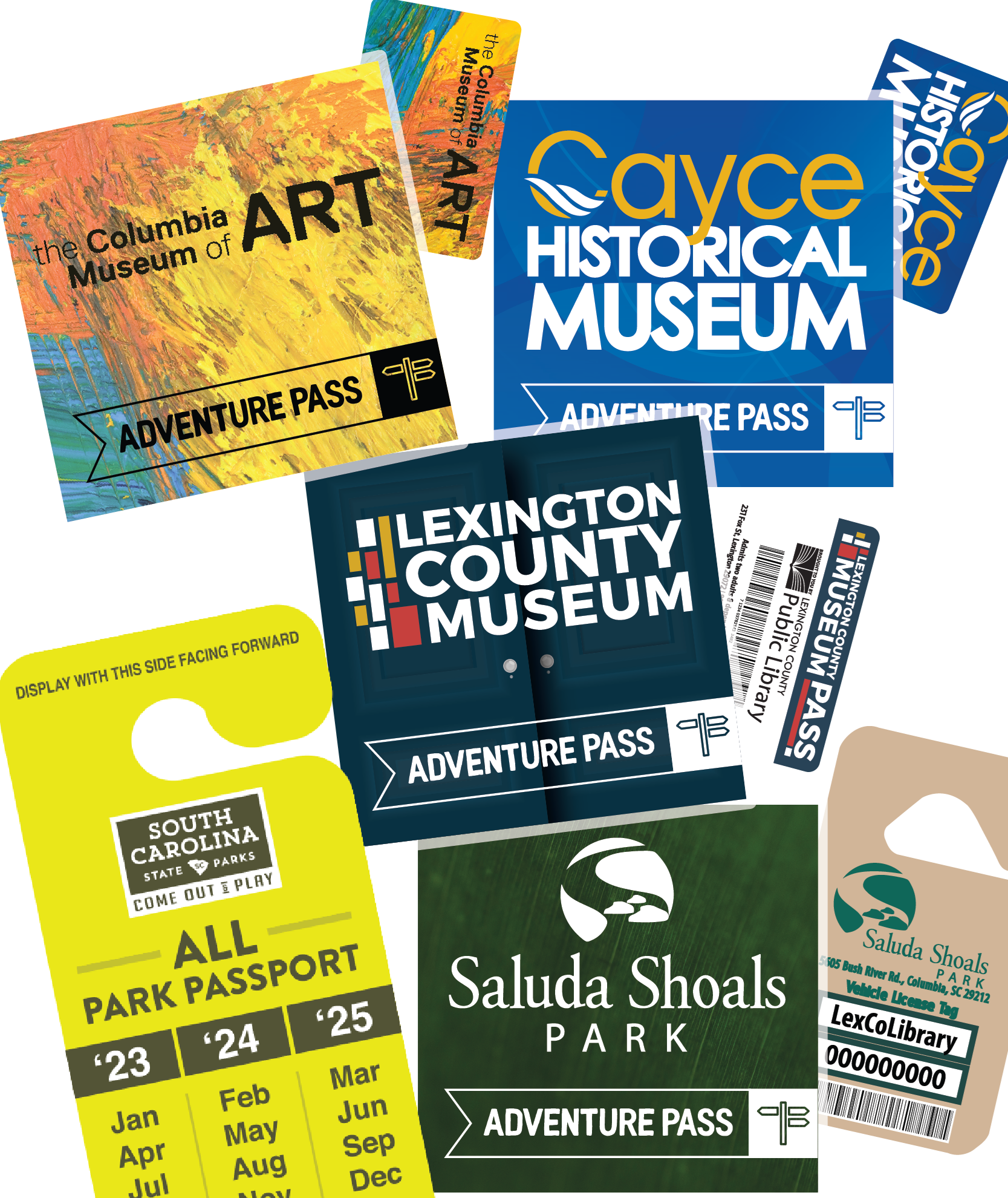 All five Adventure Passes.