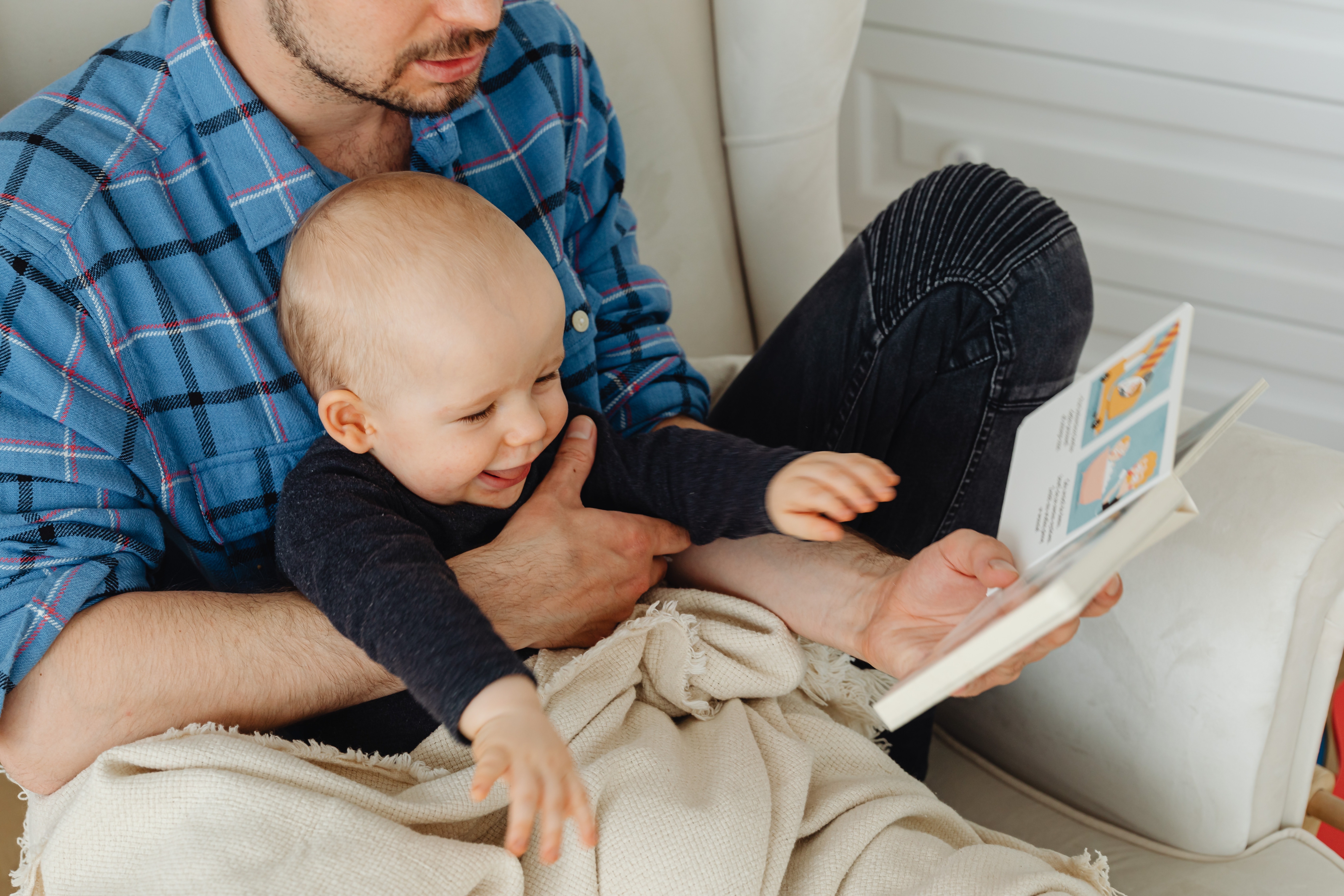 A Father Reading a Book with His Child