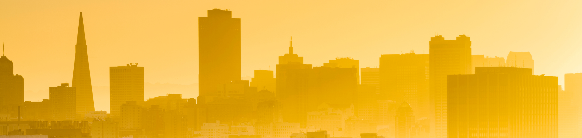 A yellow-toned image of the San Francisco skyline. A yellow-toned image of the San Francisco skyline.
