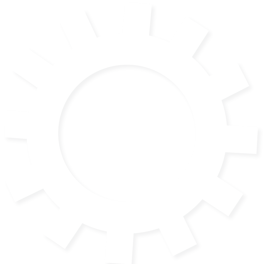 Icons - Single Gear - White