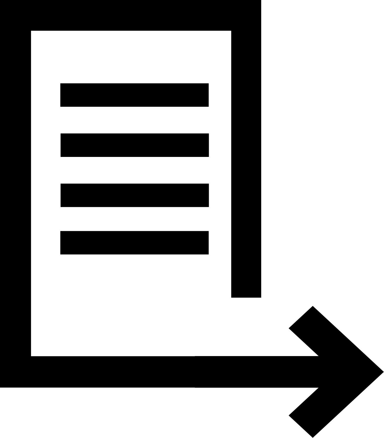 Icons - Book with Next Arrow - Black