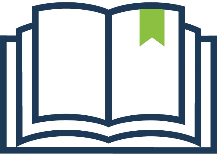 Icons - Book Outline with Bookmark - Navy Green.png