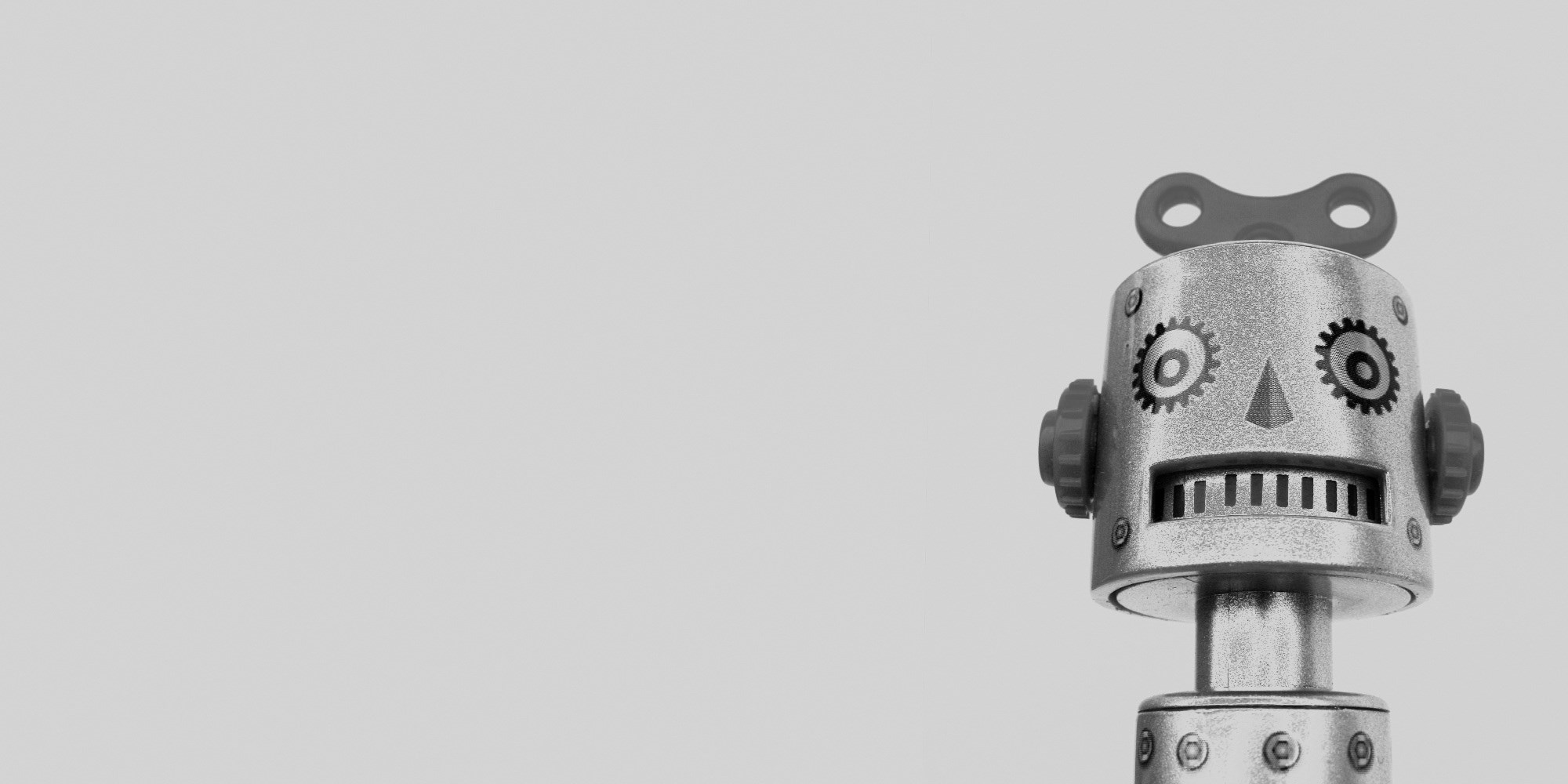 Black and White Robot Background
