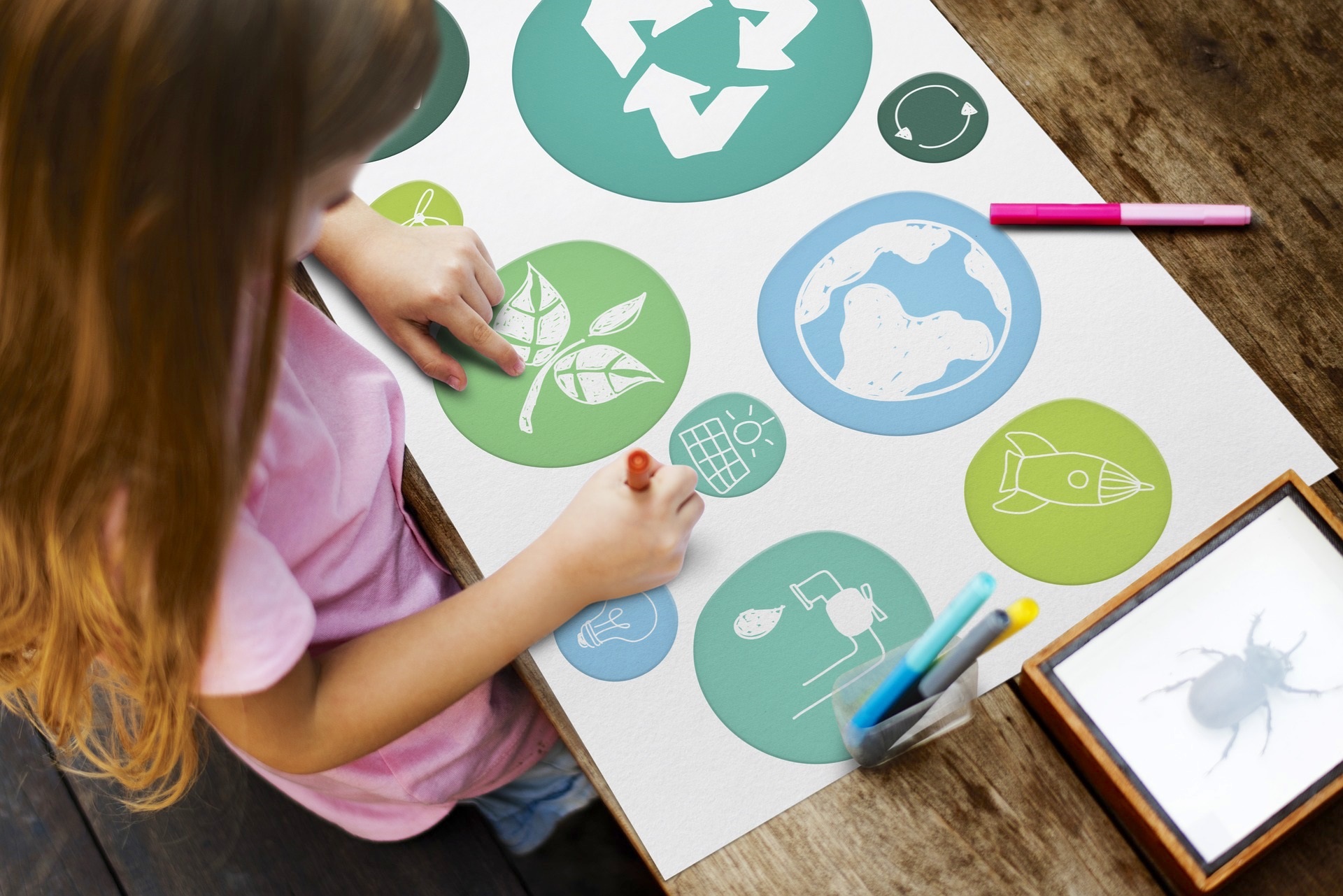 Girl Drawing Eco-Friendly Images