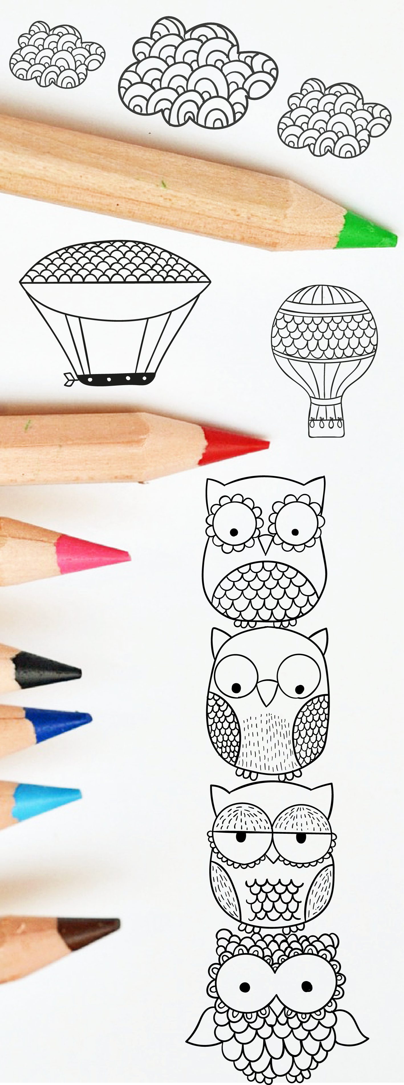 Backgrounds - Bookmark - Colored Pencils