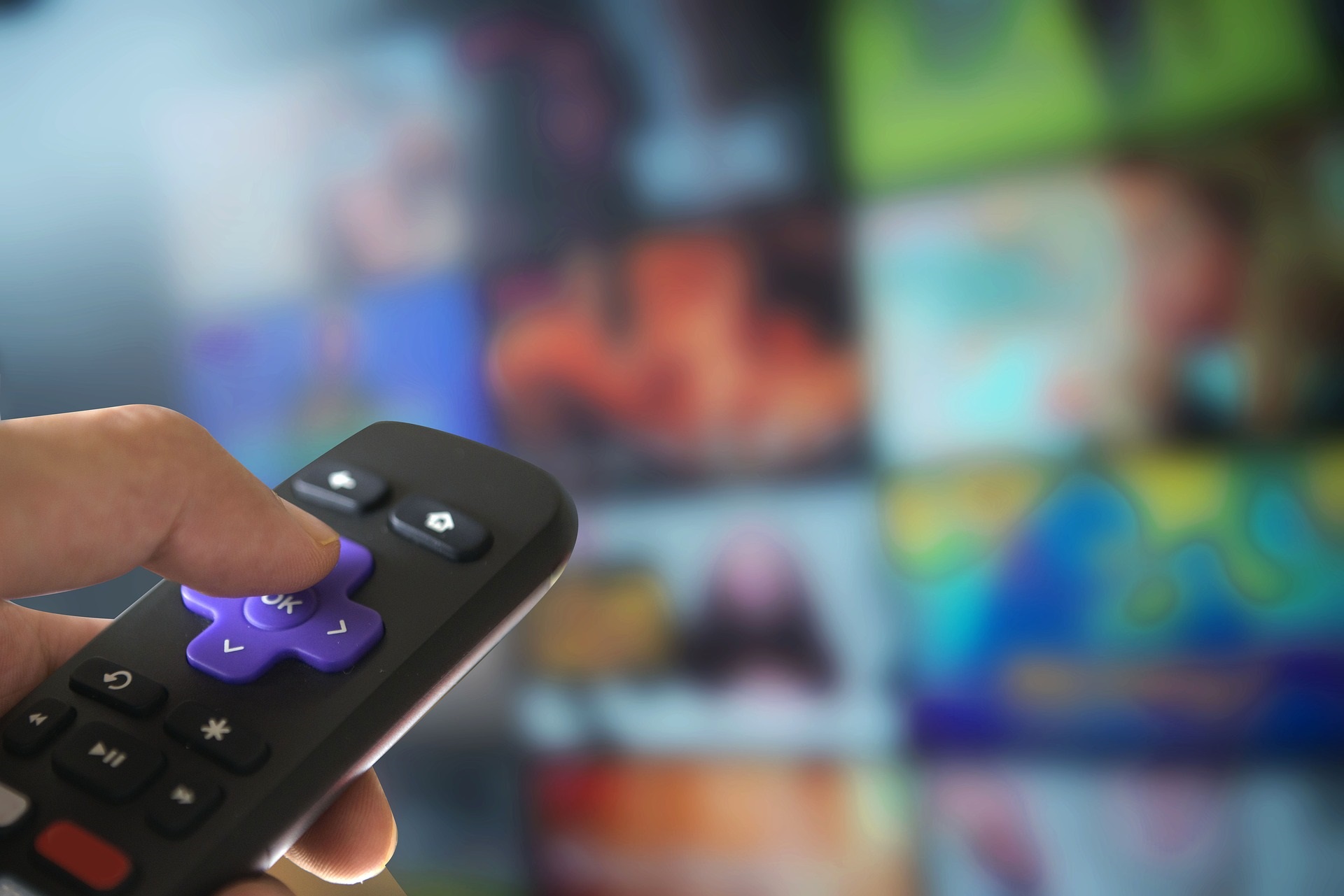 Remote Control with TV Background