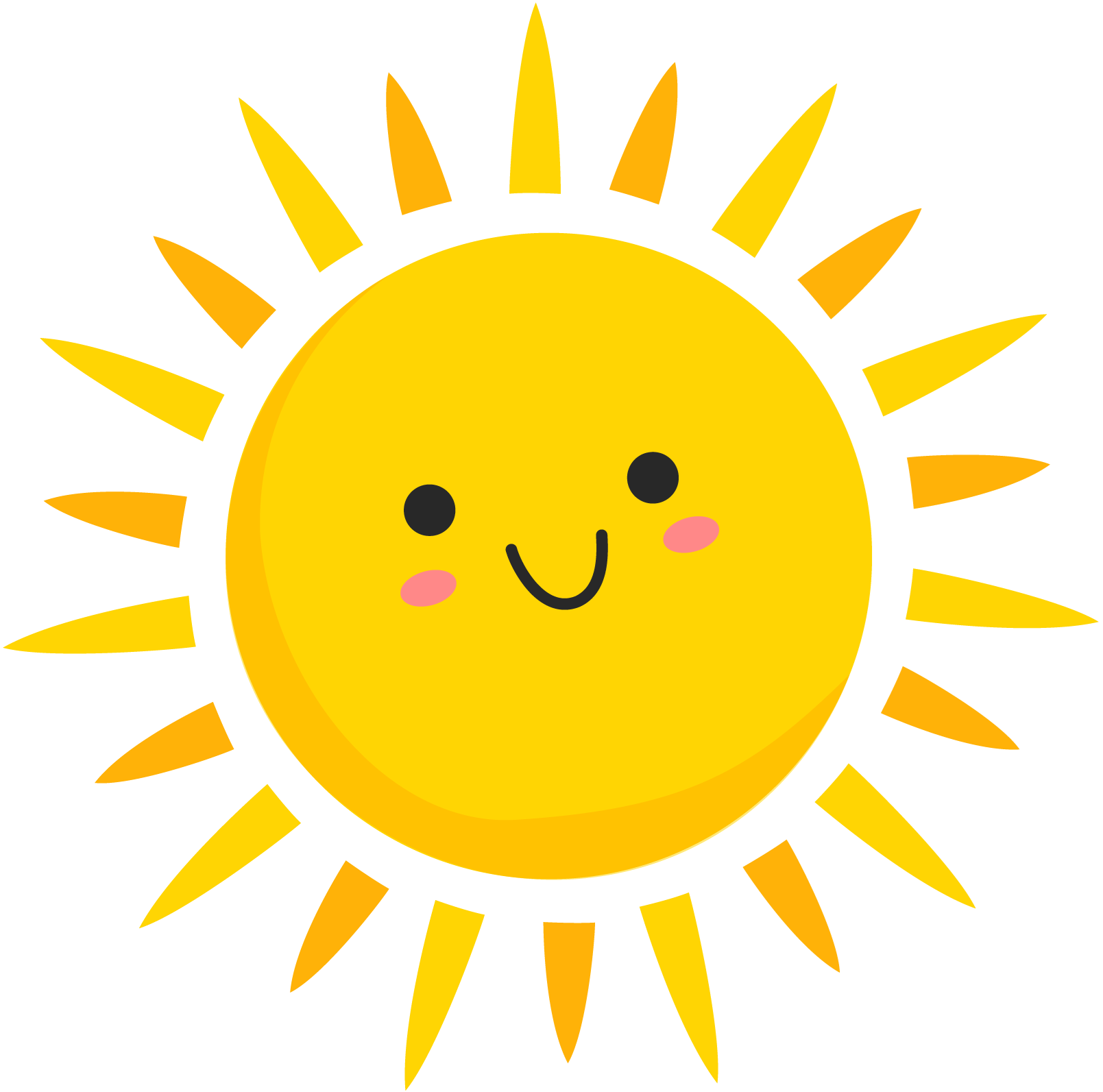 Icons - Cute Sun - Yellow