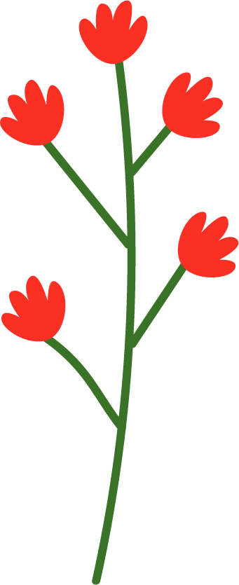 Icons - Small Flower Buds - Red 2