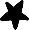Icons - Star Drawing - Black