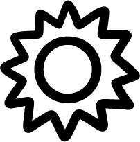 Icons - Sun Drawing - Black