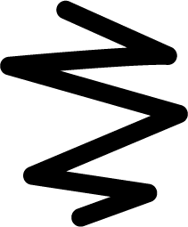 Icons - Zig Zag Drawing - Black