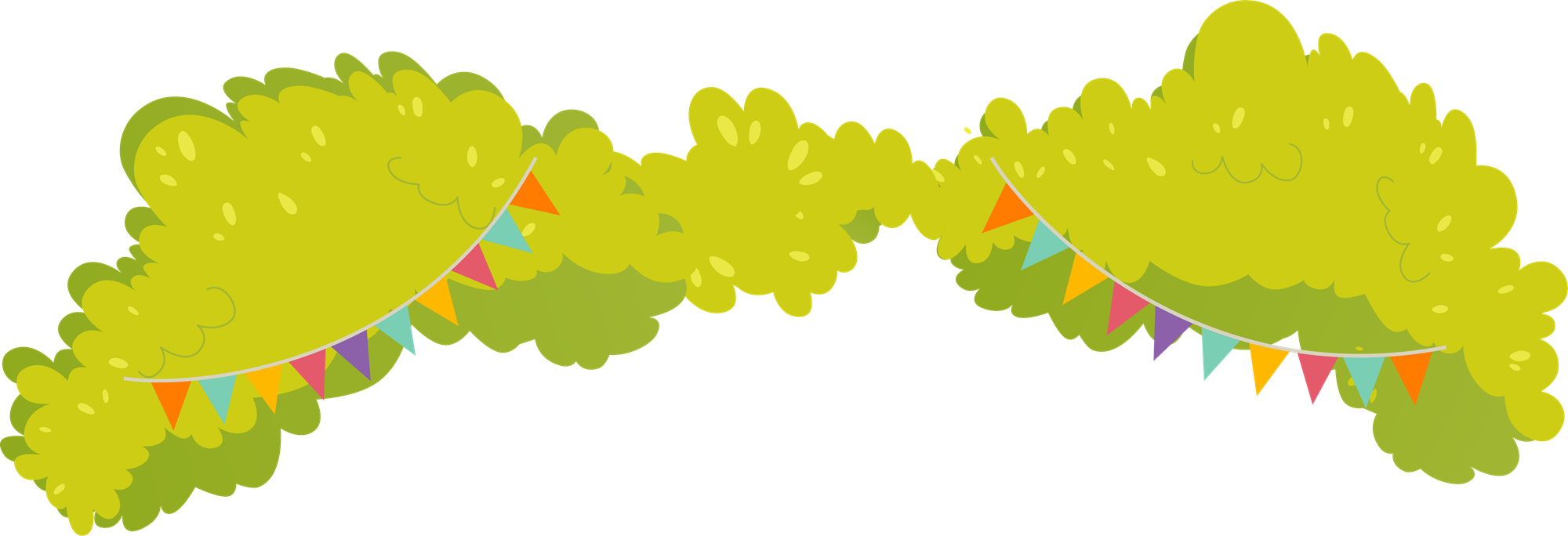 Icons - Tree Canopy and Bunting - Green 