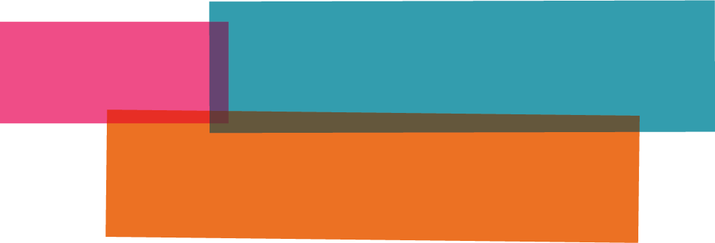 Icons - Overlapping Blocks - Pink Teal Orange