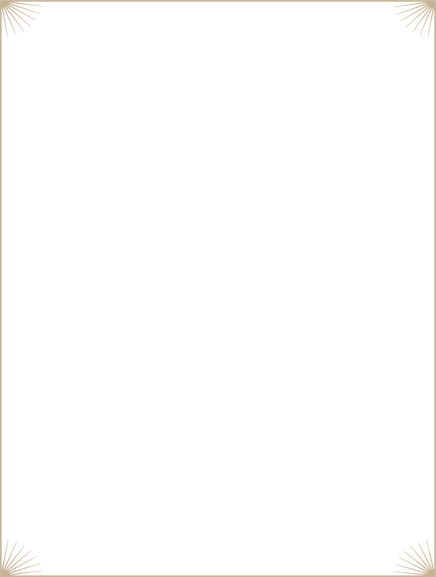 Lined Border with Rays in the Corners