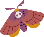 Icons - Skull Moth - Gold
