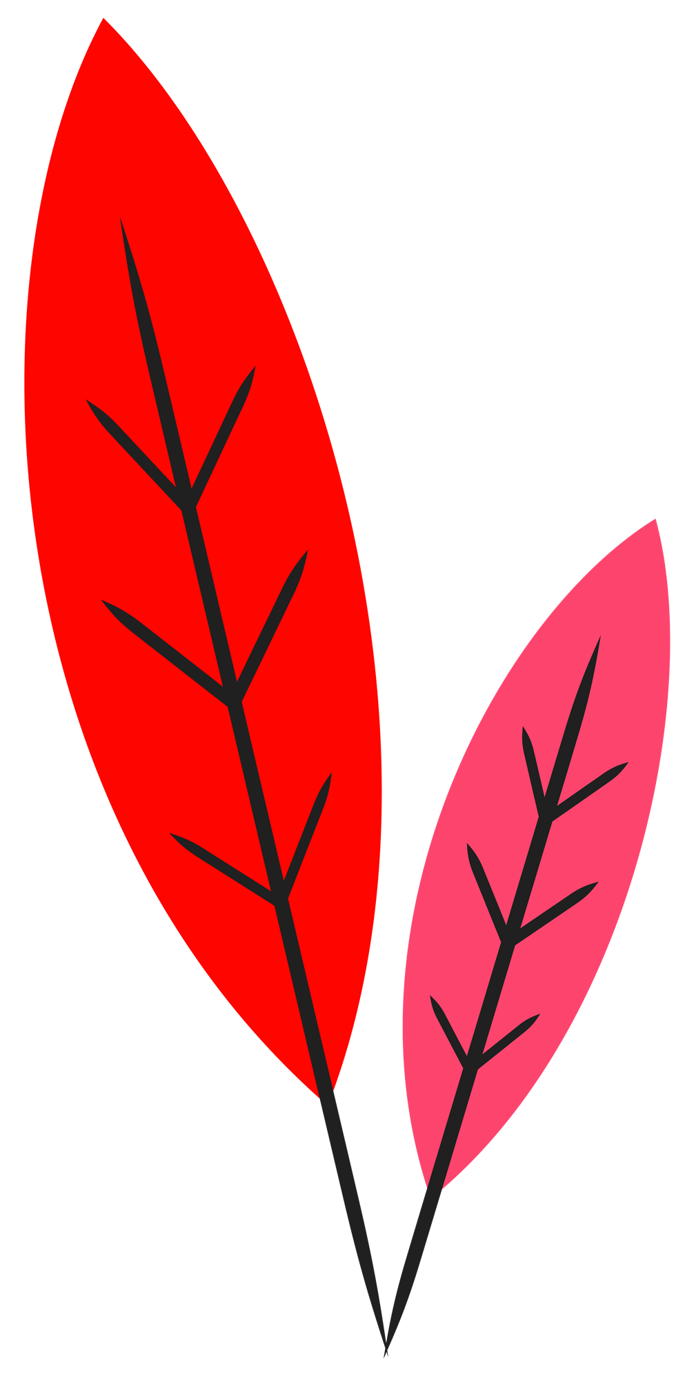 Icons - Leaves - Pink Red