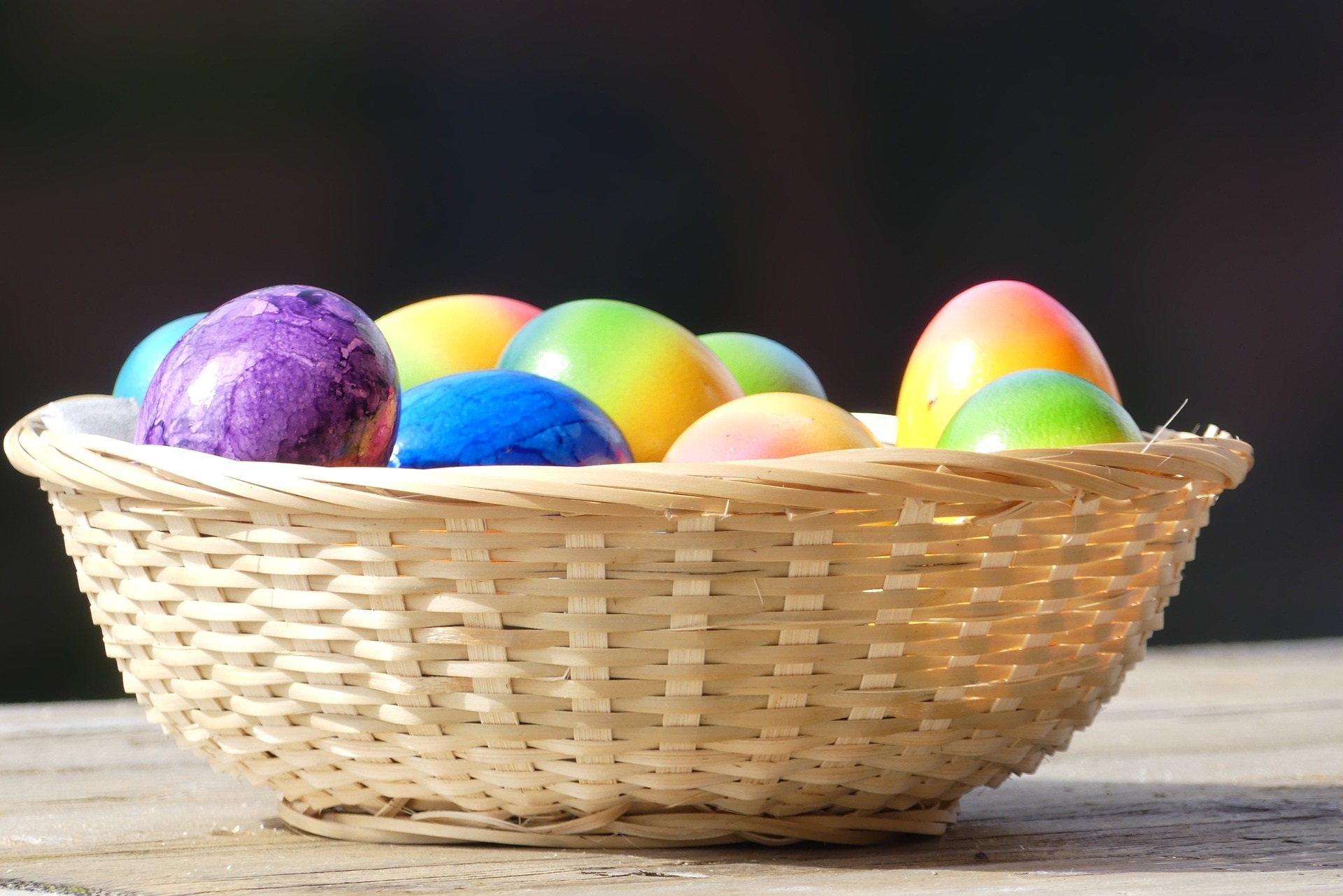 Easter Eggs in a Basket