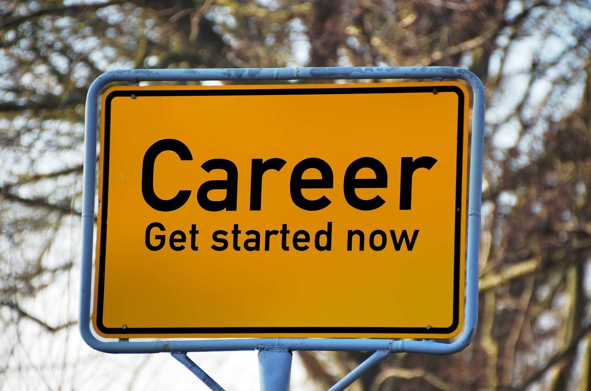 Road sign career get started now fair job