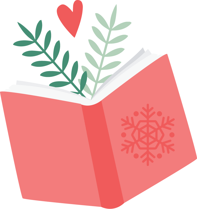 Icons - Winter Book with Greenery and Heart