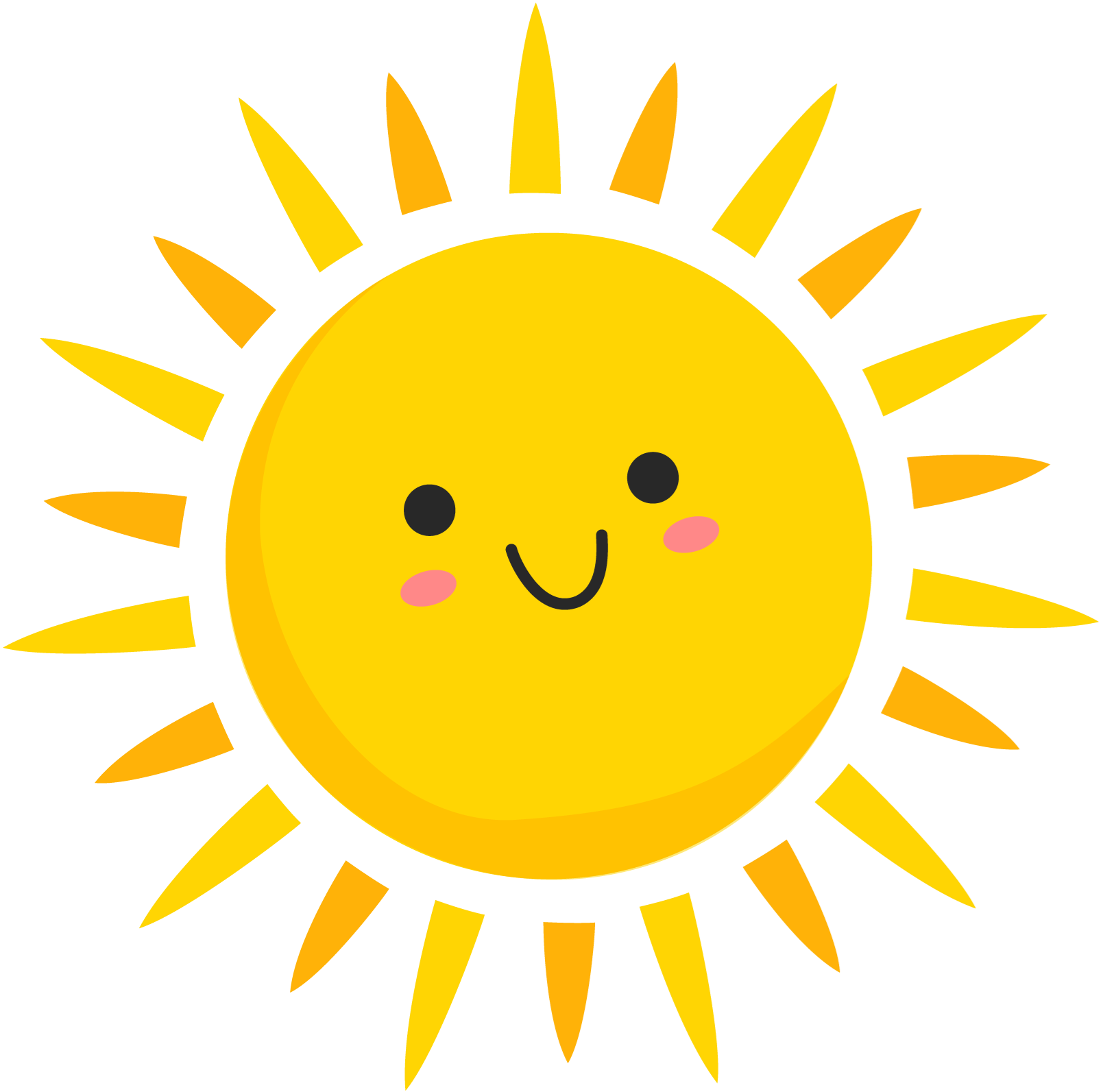 Icons - Cute Sun - Yellow