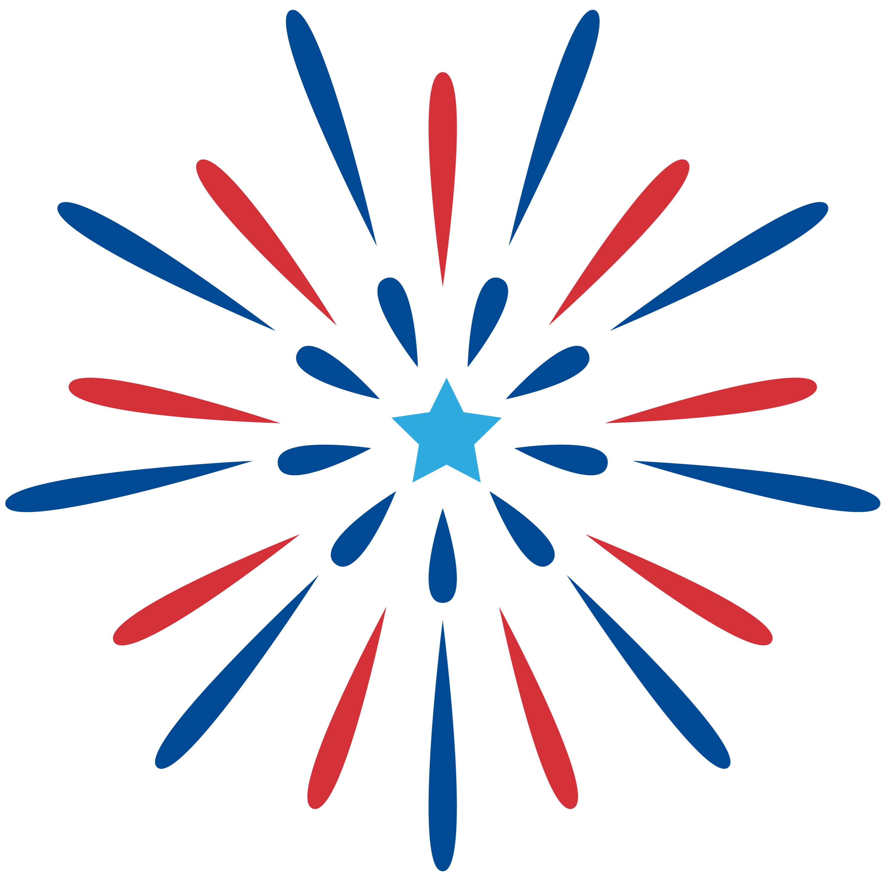 Icons - Firework - Red Blue