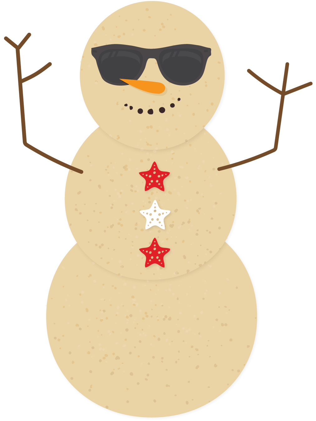 Icons - Snowman made of beach sand