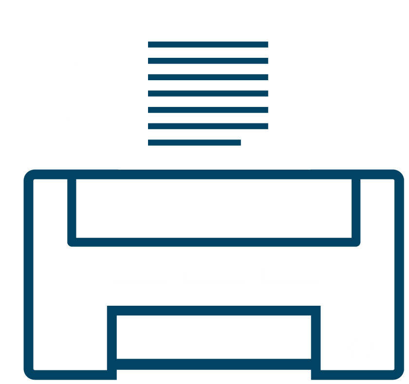 Icons - Printer - Blue White