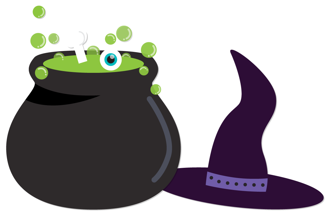 Icons - Halloween - Cauldron Witches Brew Hat Eyeball