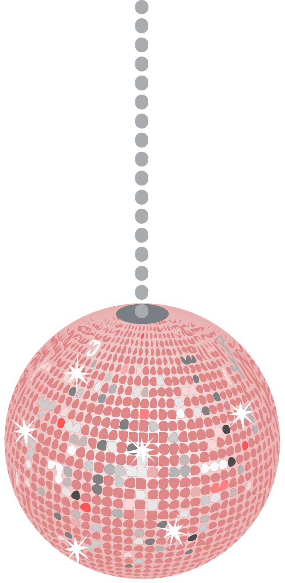 Icons - Hanging Disco Ball - Pink