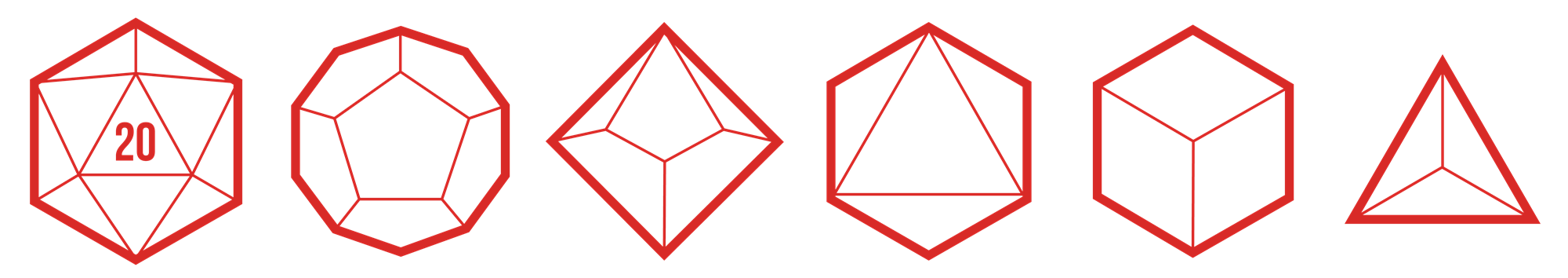 Icons - Dungeons and Dragons Dice - Red