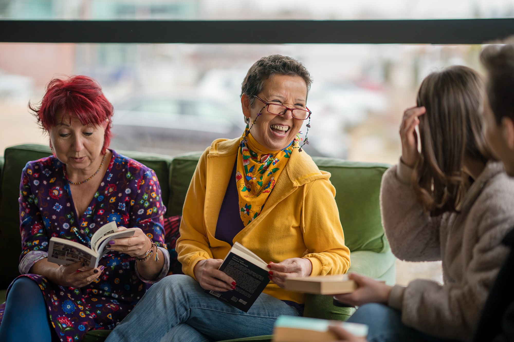 Senior Group of People Reading Books Together