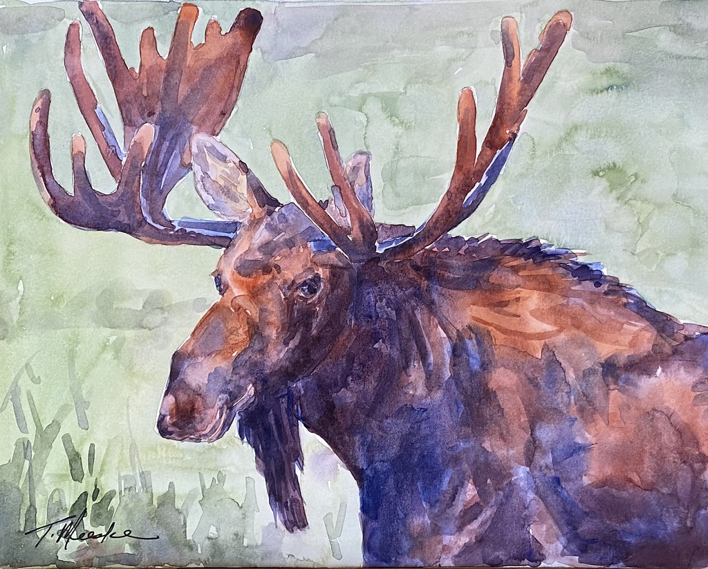 painting of a moose