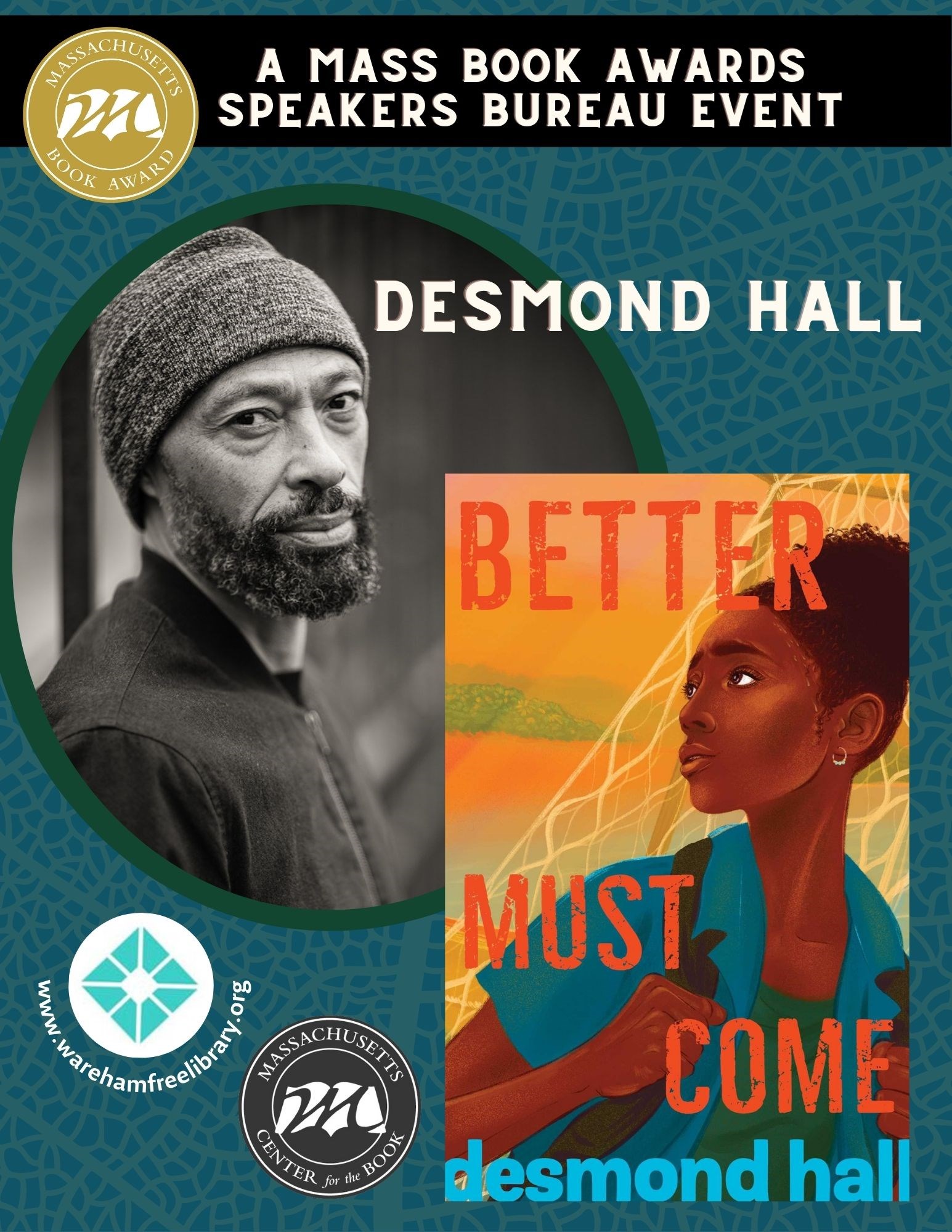 Picture of the author Desmond Hall and book jacket to the book "Better Must Come"