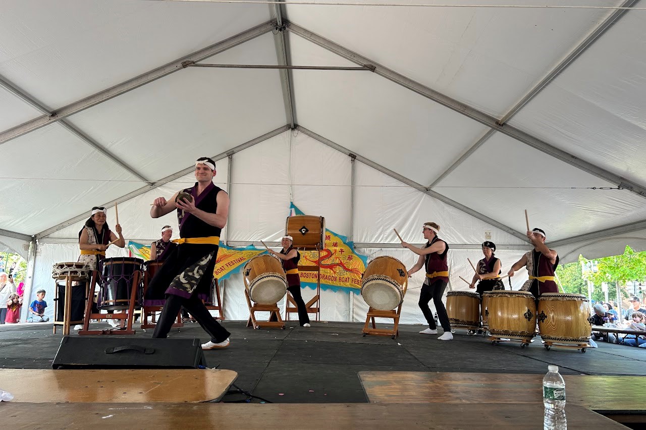 Picture of Odaiko New England performing under a tent