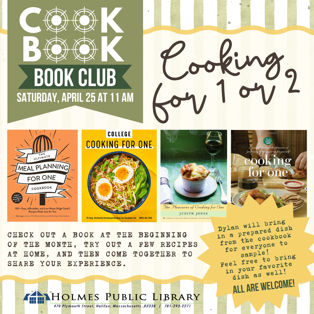Cookbook Book Club Social April 26