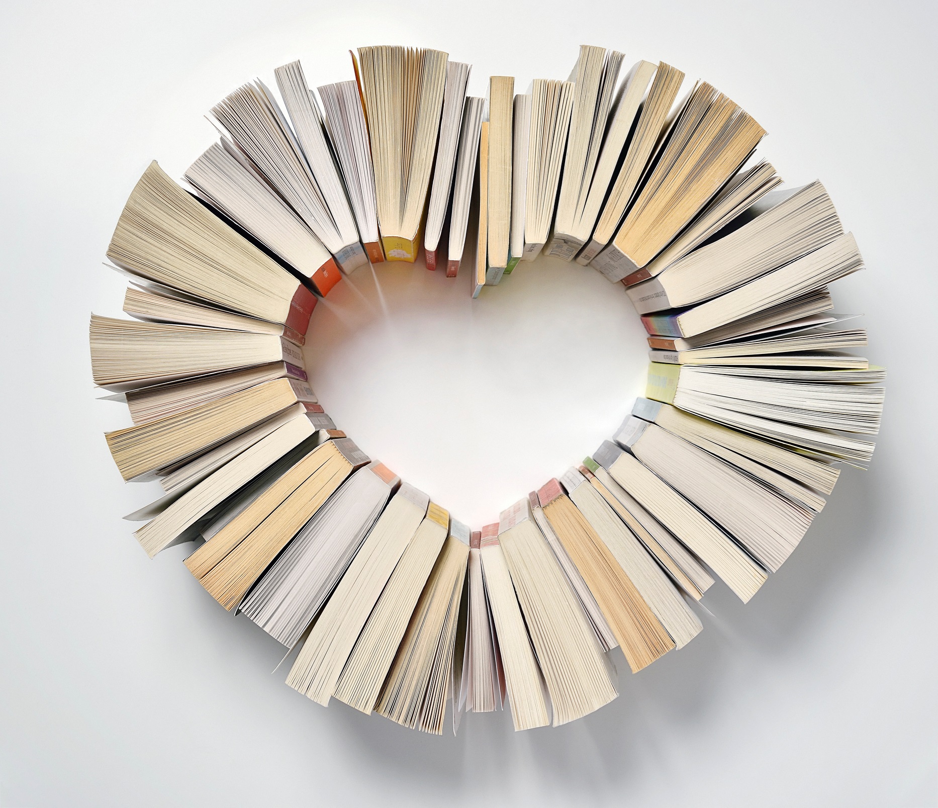 Books Shaped into a Heart