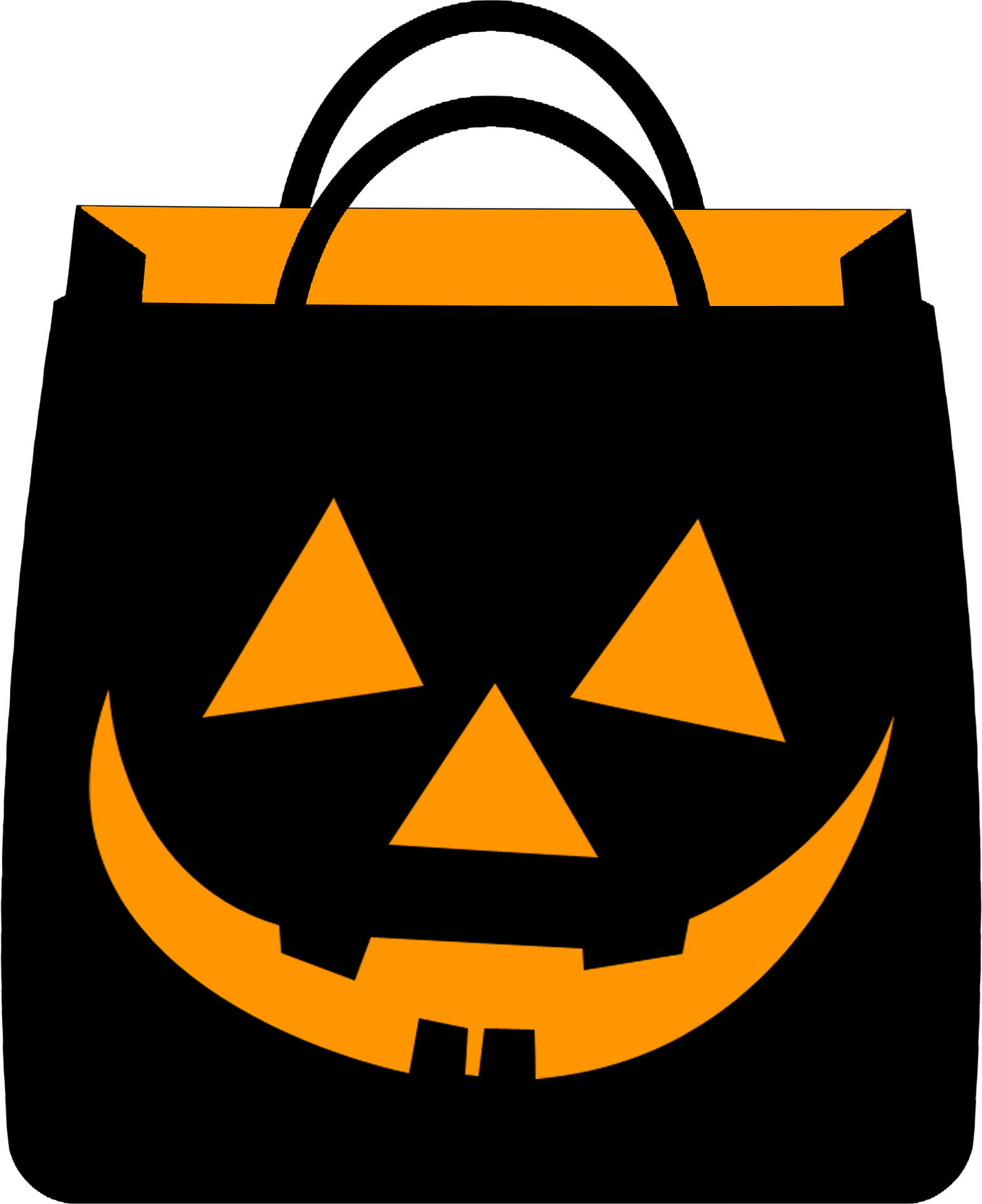 halloween jack o' lantern bag